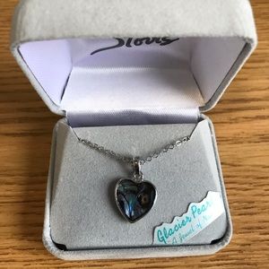 Glacier stone heart necklace
